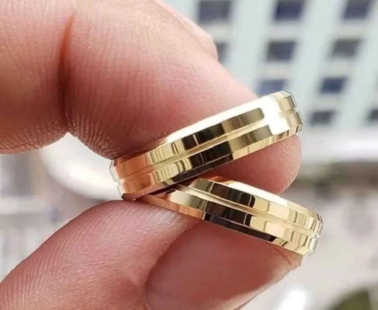 Alianças Compromisso Versáteis Estilosas - Foto 3