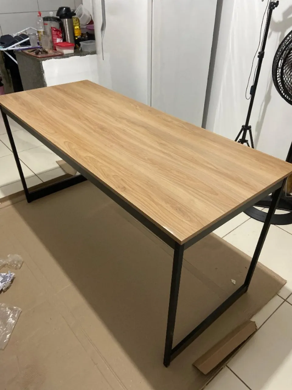 Mesa de Escritório e Computador Estilo Industrial - NOVA Ferro e Madeira Entregamos