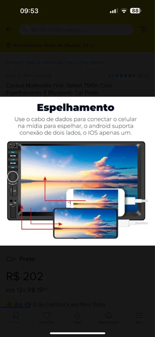 multimídia 7 polegadas 2 din - aceito cartão  - Foto 5