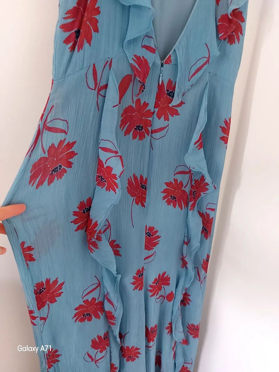 Vestido Longo Azul Floral - Maria Filó - Foto 5