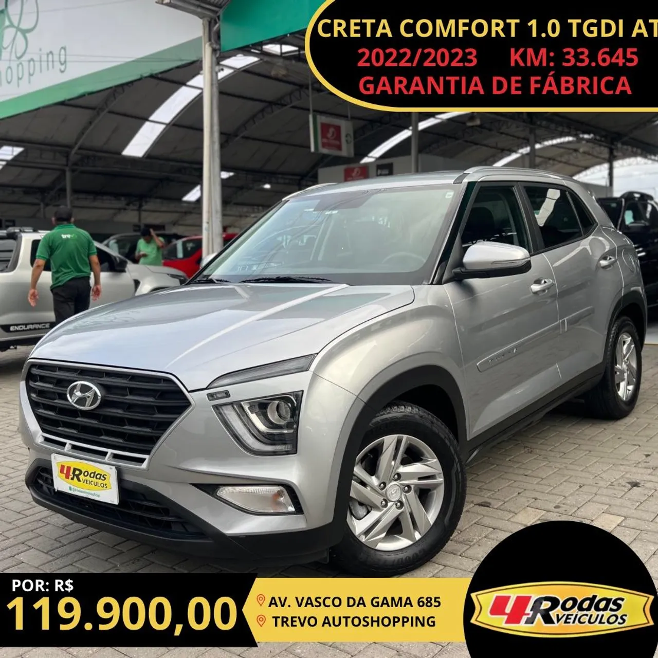 CRETA 1.0 TGDI COMFORT PRATA 2022/2023