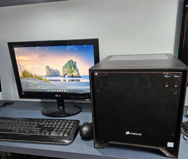 Computador Completo Intel i3 + 8gb ram + ssd + Monitor 19 (Gabinete Corsair)