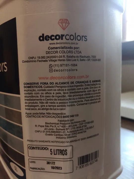 Selante Acrílico Decorcolors - 5L - Foto 3