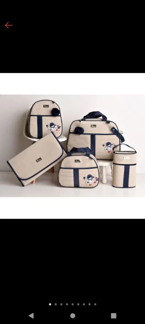 Kit Completo de Bolsas para Bebê -tema astronauta