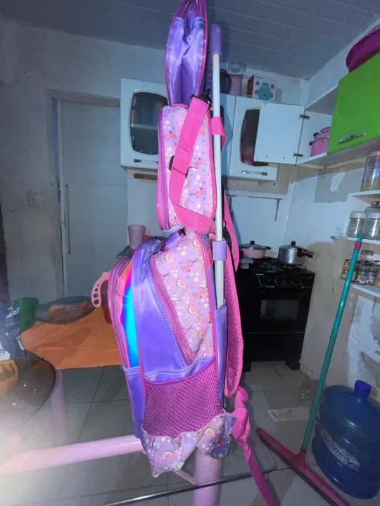 Kit Mochila de rodinhas Flamingo - Infantil - Foto 2