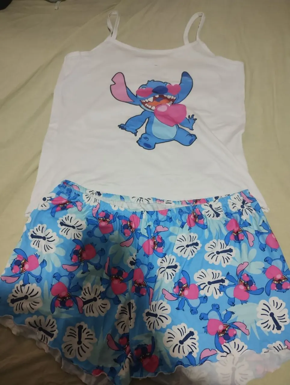Conjunto Baby Doll Pijama Feminino Stitch