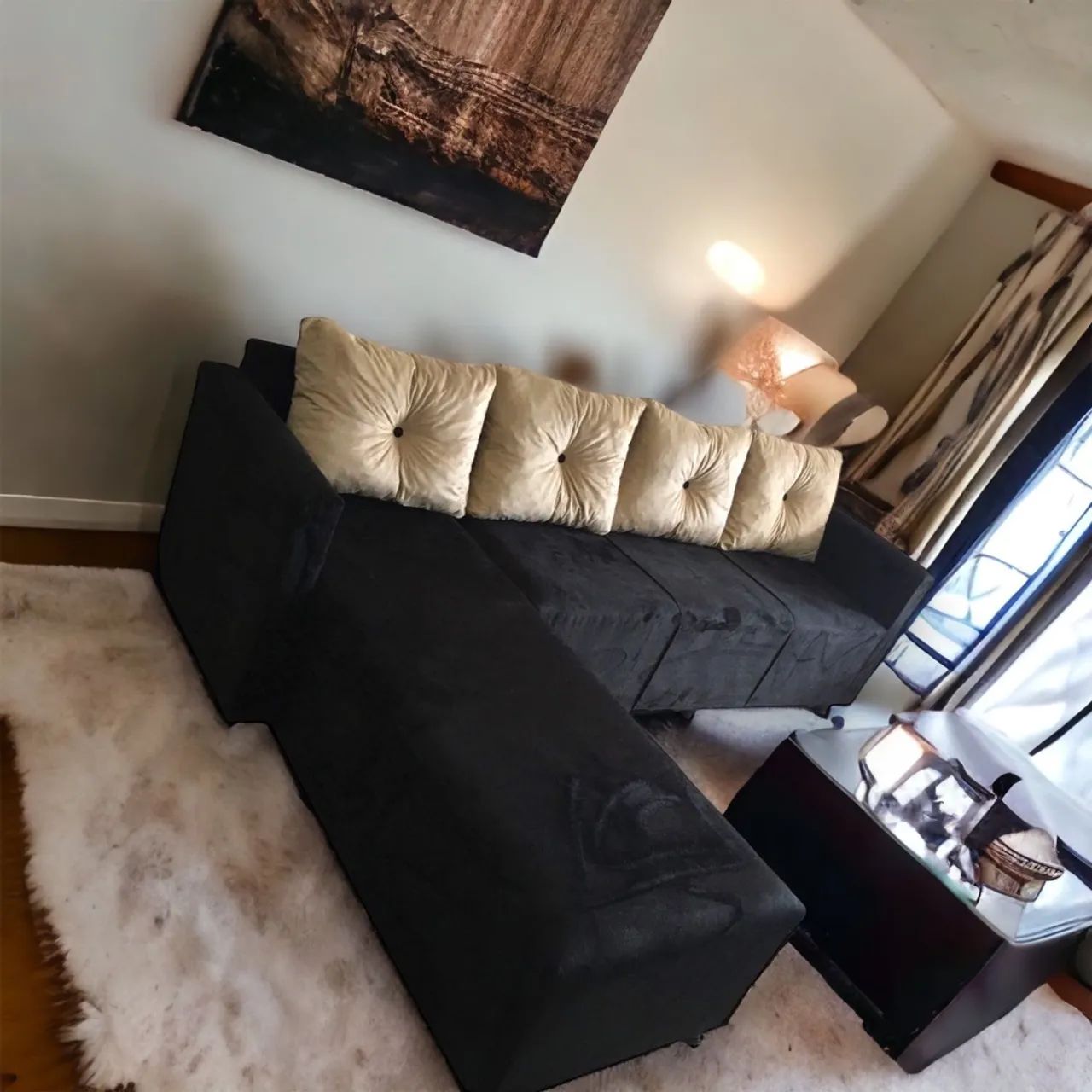 SOFÁ COM CHAISE Bronze - Conforto e Estilo, OFERTA IMPERDÍVEL! - Foto 3