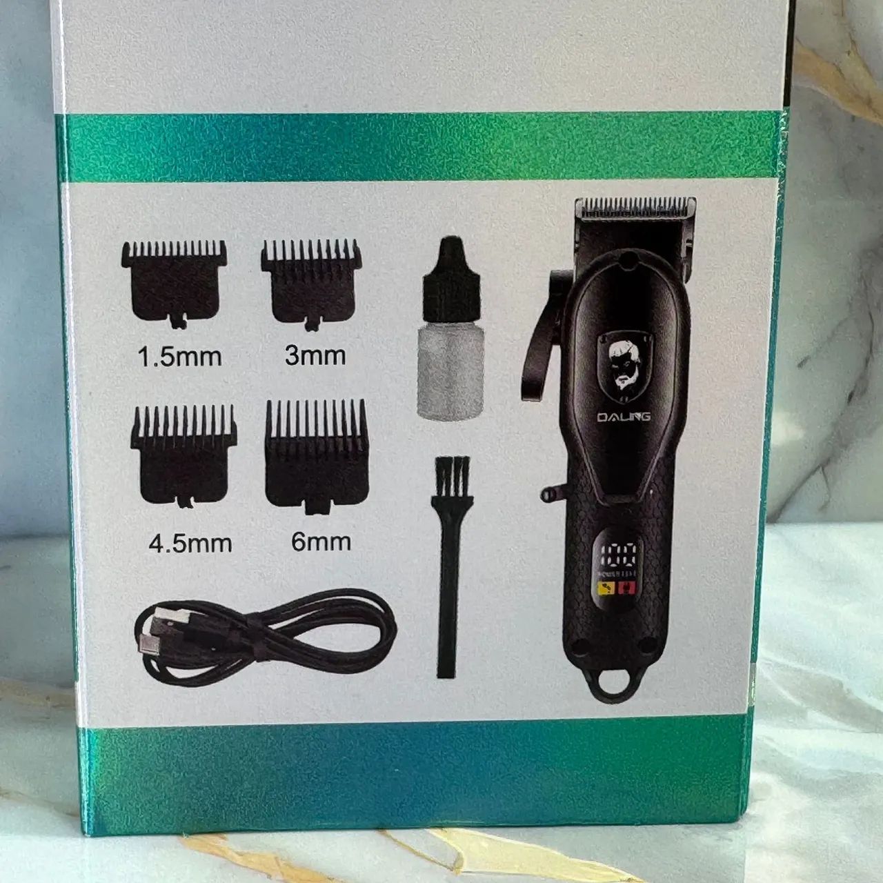 Máquina de cortar cabelo sem fio para cabeleireiro barbeiro uso pessoal  - Foto 5