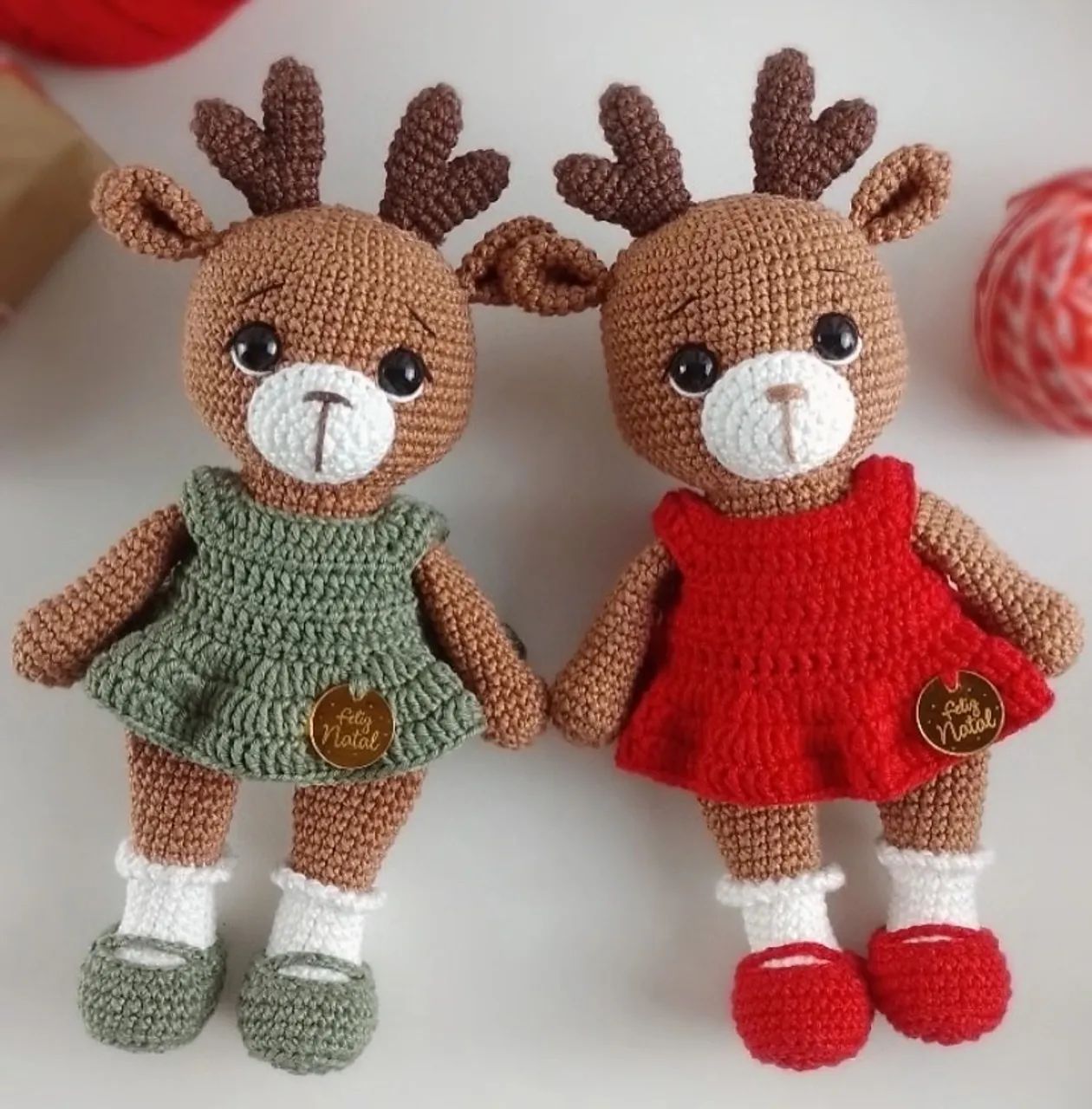 Papai Noel Grinch Rena Florinda Feito à Mão Natal Amigurumi Crochê - Foto 4