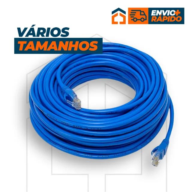 Cabo de Rede Internet CAT5 RJ45 Montado Com Conector Pronto Para Uso 2 / 3 / 5 / 10 / 15 /