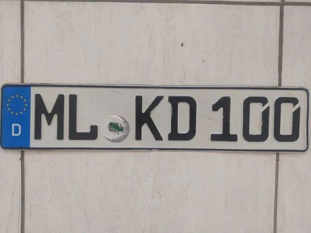 Placa,Carro,Alemanha,Original,Importada,Fiat,Ford,GM.VW,Onix,etc... 