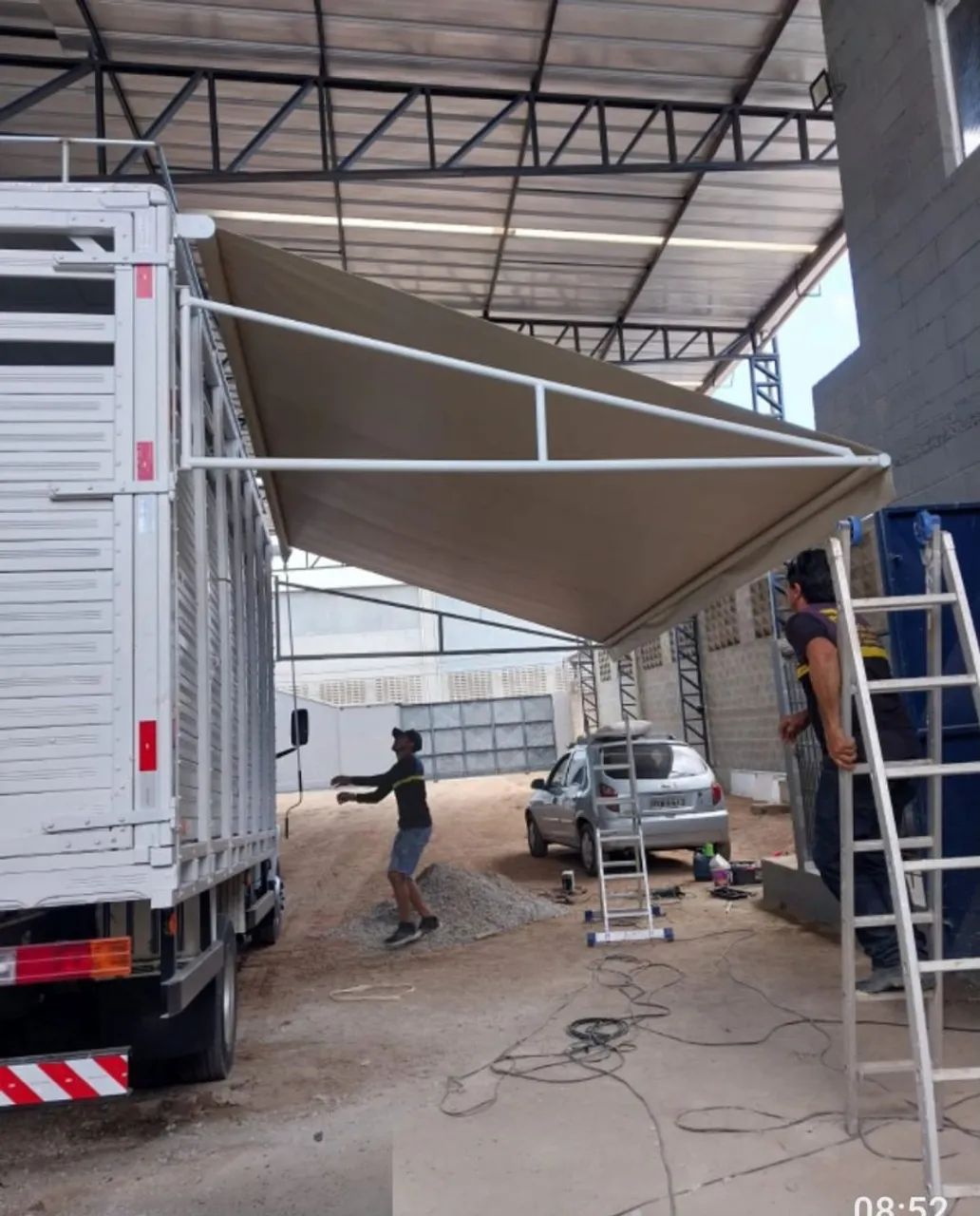 Toldo Retrátil para caminhão 