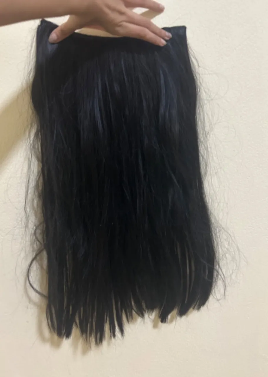 2 apliques de cabelo de fibra que imita cabelo
