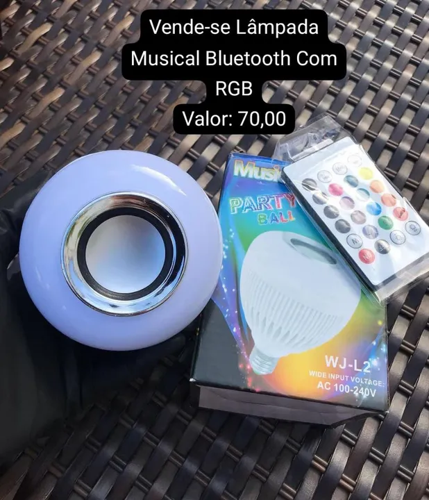 Lâmpada Musical Bluetooth RGB