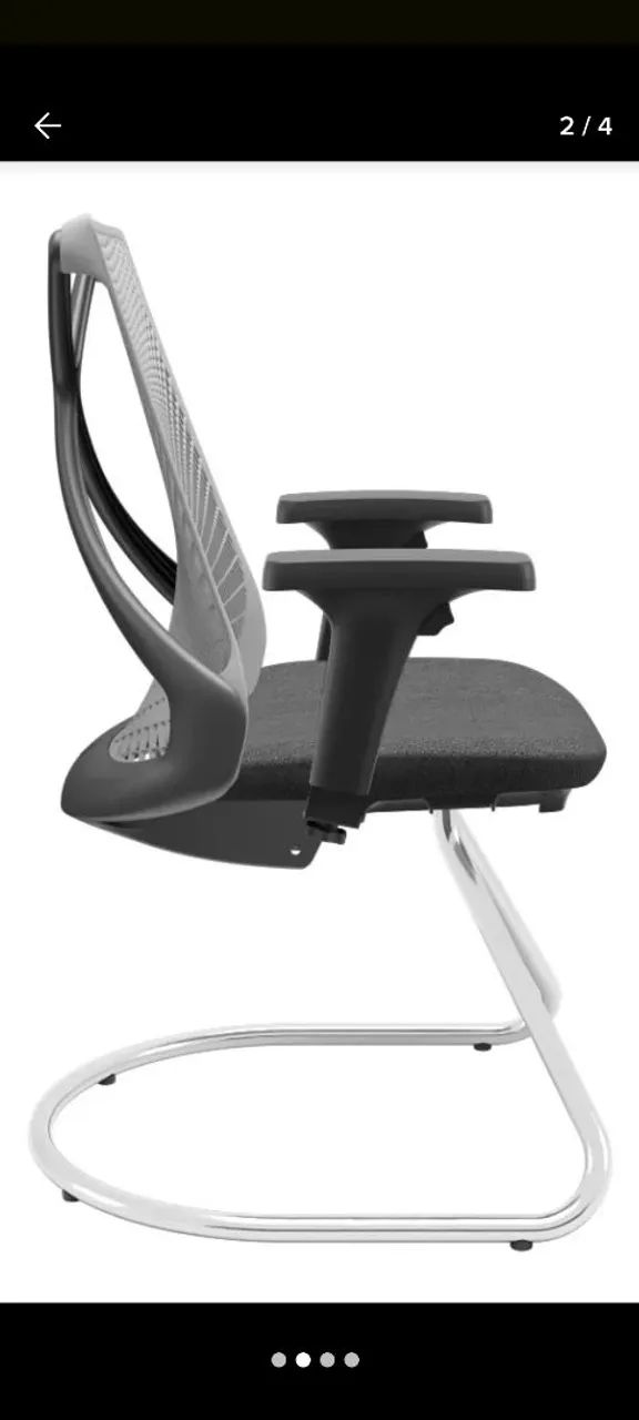 2 cadeira uma giratória e uma móvel. Cadeira Ergonômica Executiva - Foto 5