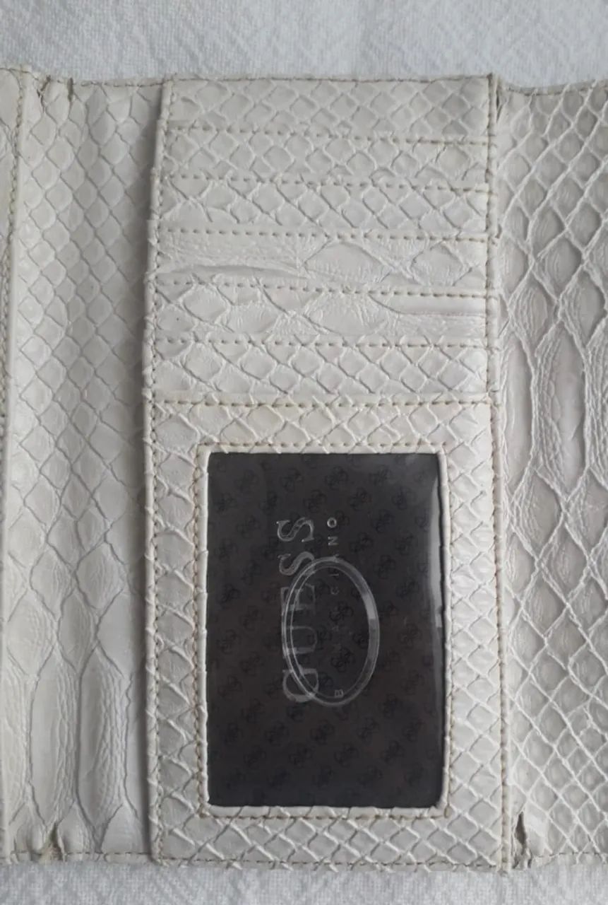Carteira Guess Clutch Feminina De Couro Legítimo Clássica - Foto 4