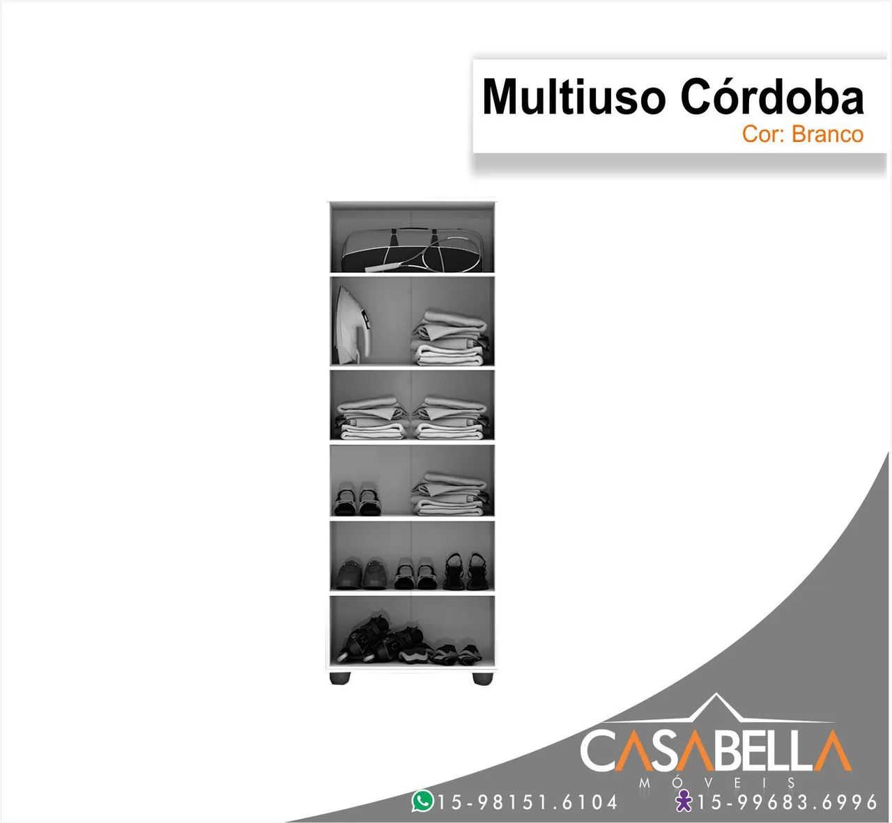 Armário Multiuso Córdobaba - Amadeirado - Novo - Foto 3