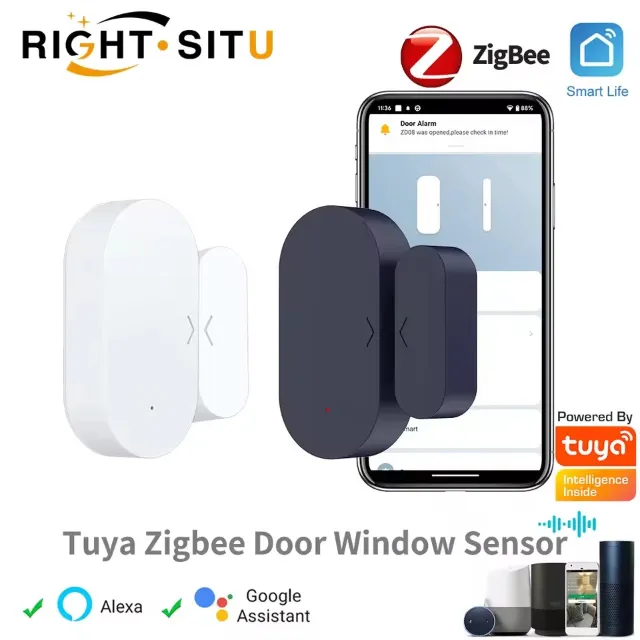 Sensor de Alarme zigbee porta janela contra roubo automação residencial inteligente