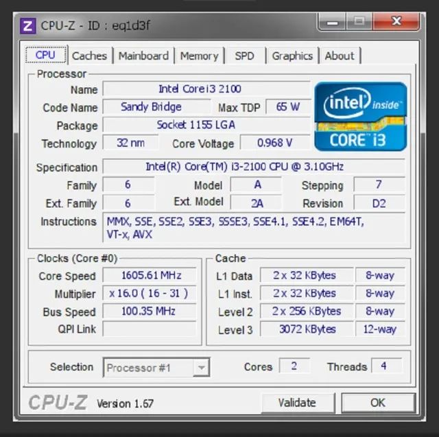 Processador Intel Core I3-2100 3.10 Ghz LGA1155 (Intel HD Graphics) para PCs - Foto 4