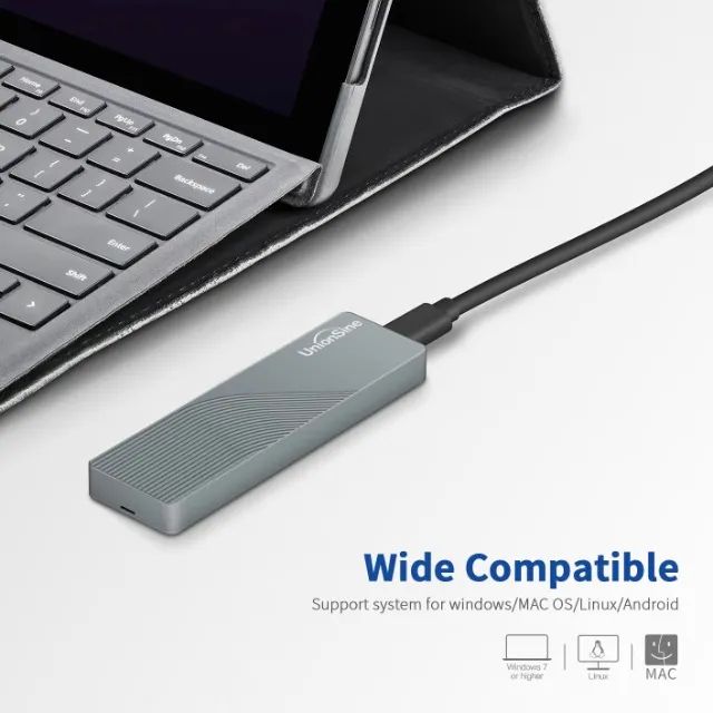 Case SSD UnionSine Dual Protocol M.2 NVMe 10Gbps + SSD XPG Gammix S11 Pro 512GB - Foto 2