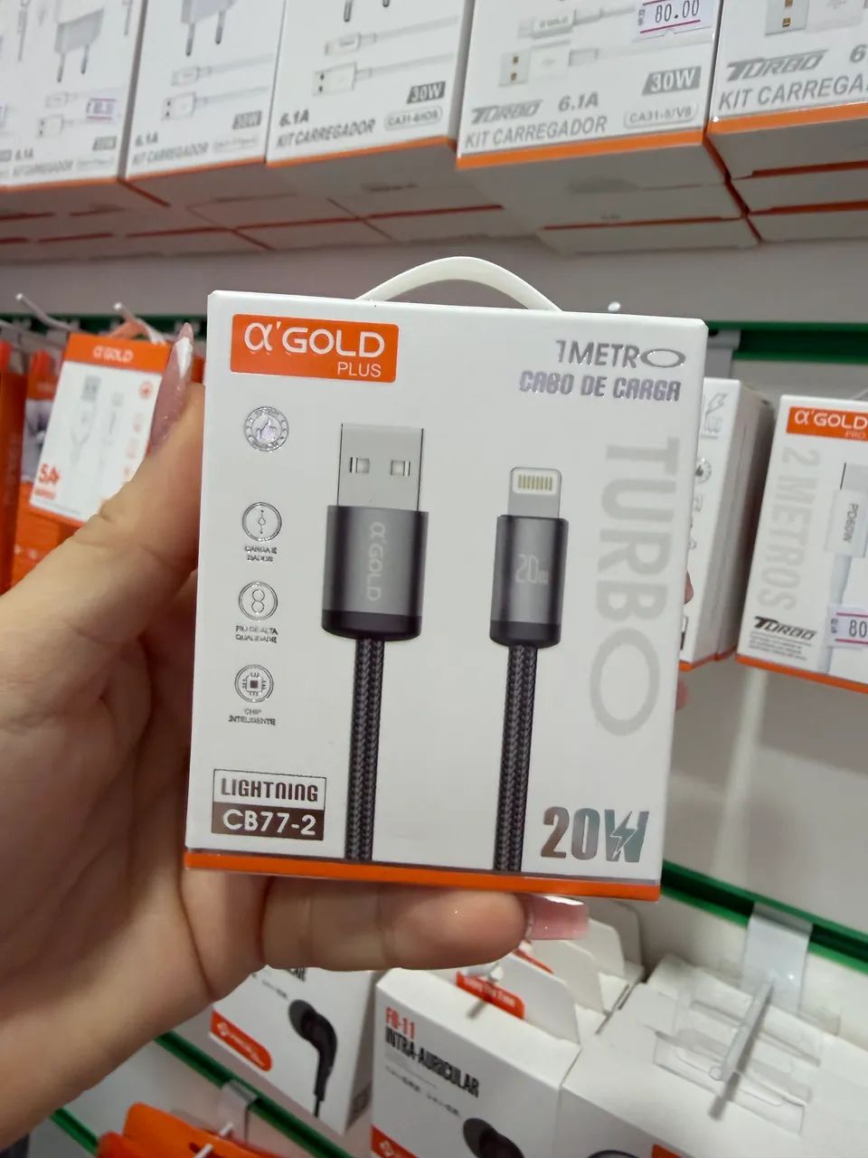 Cabo USB para iPhone reforçado de alta qualidade 