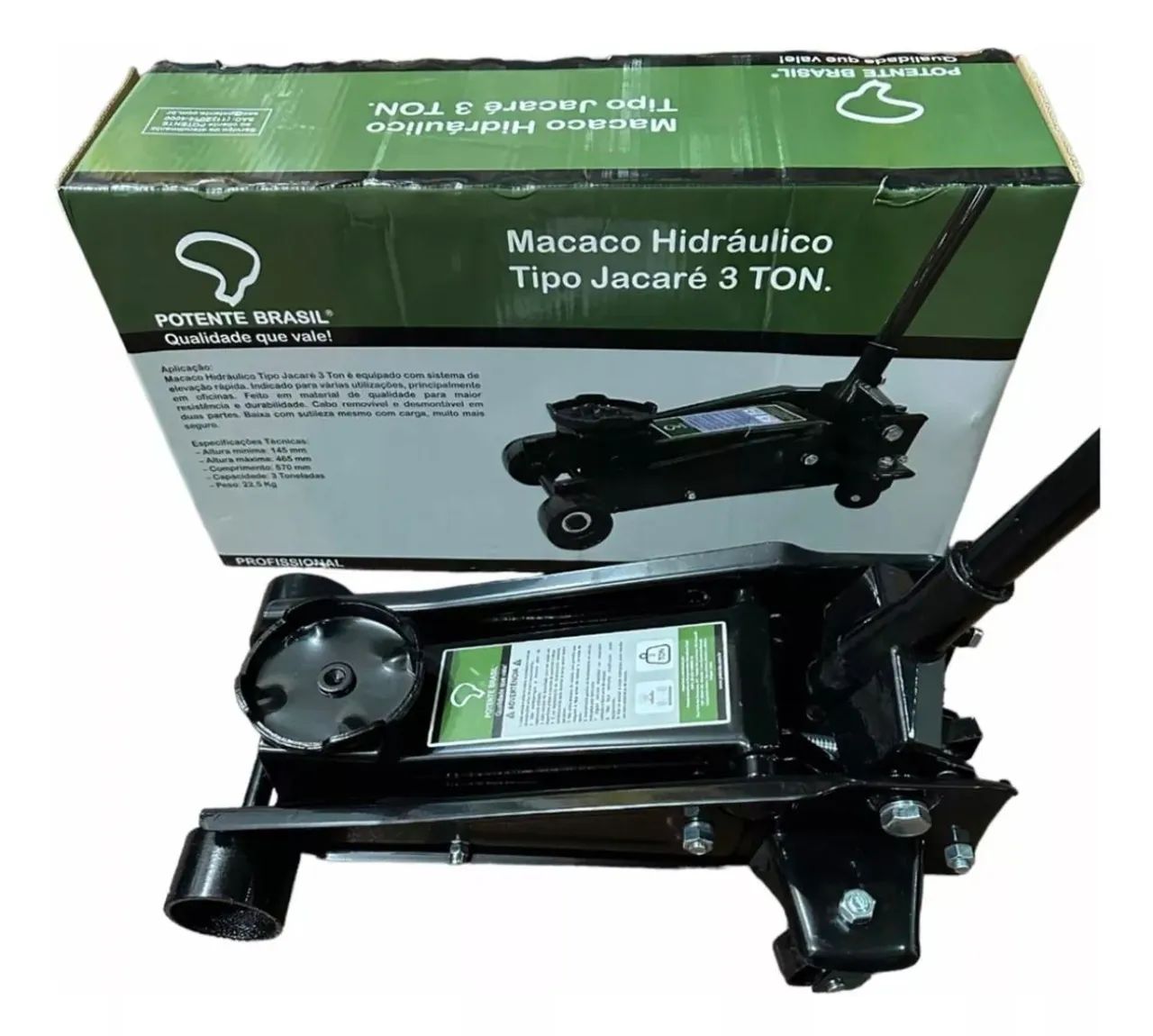 Macaco jacaré hidráulico 3 toneladas marca Potente