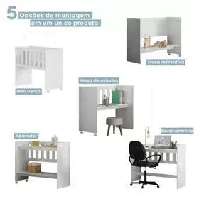 Miniberço Multifuncional Rubi Branco Dividimos Em Até 10x Sem Juros - Foto 2
