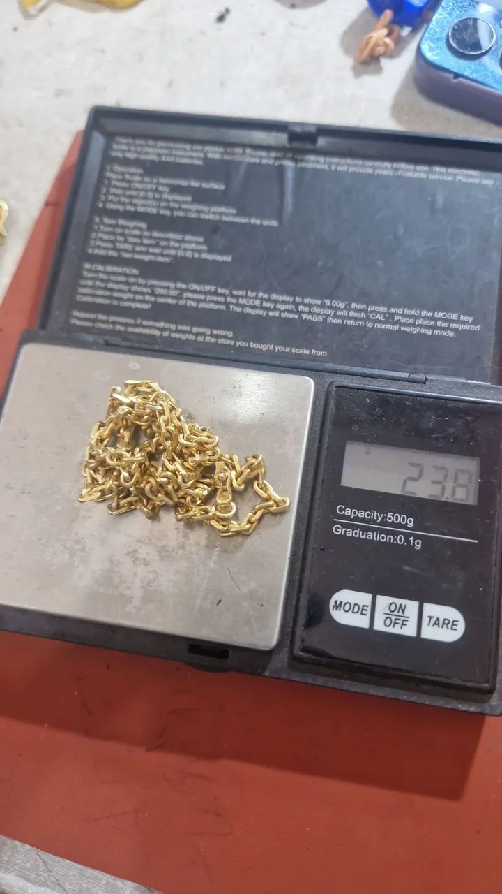 Joias de prata banhada a ouro