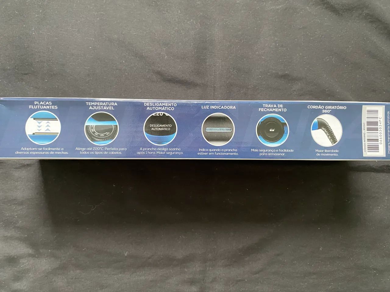 Prancha Britânia Titanium Blue Bivolt Nova na Caixa - Foto 3