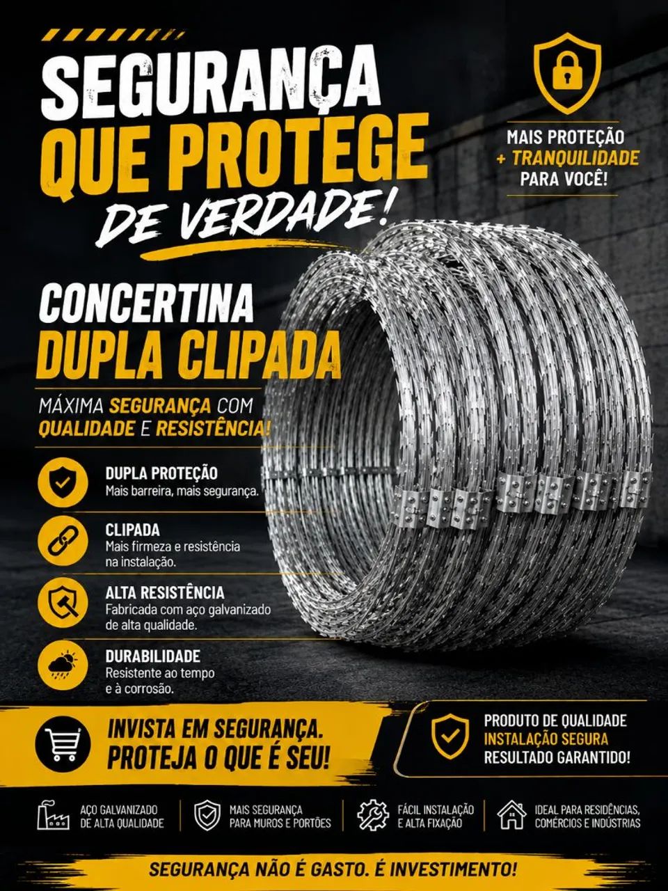 Concertina dupla clipada 