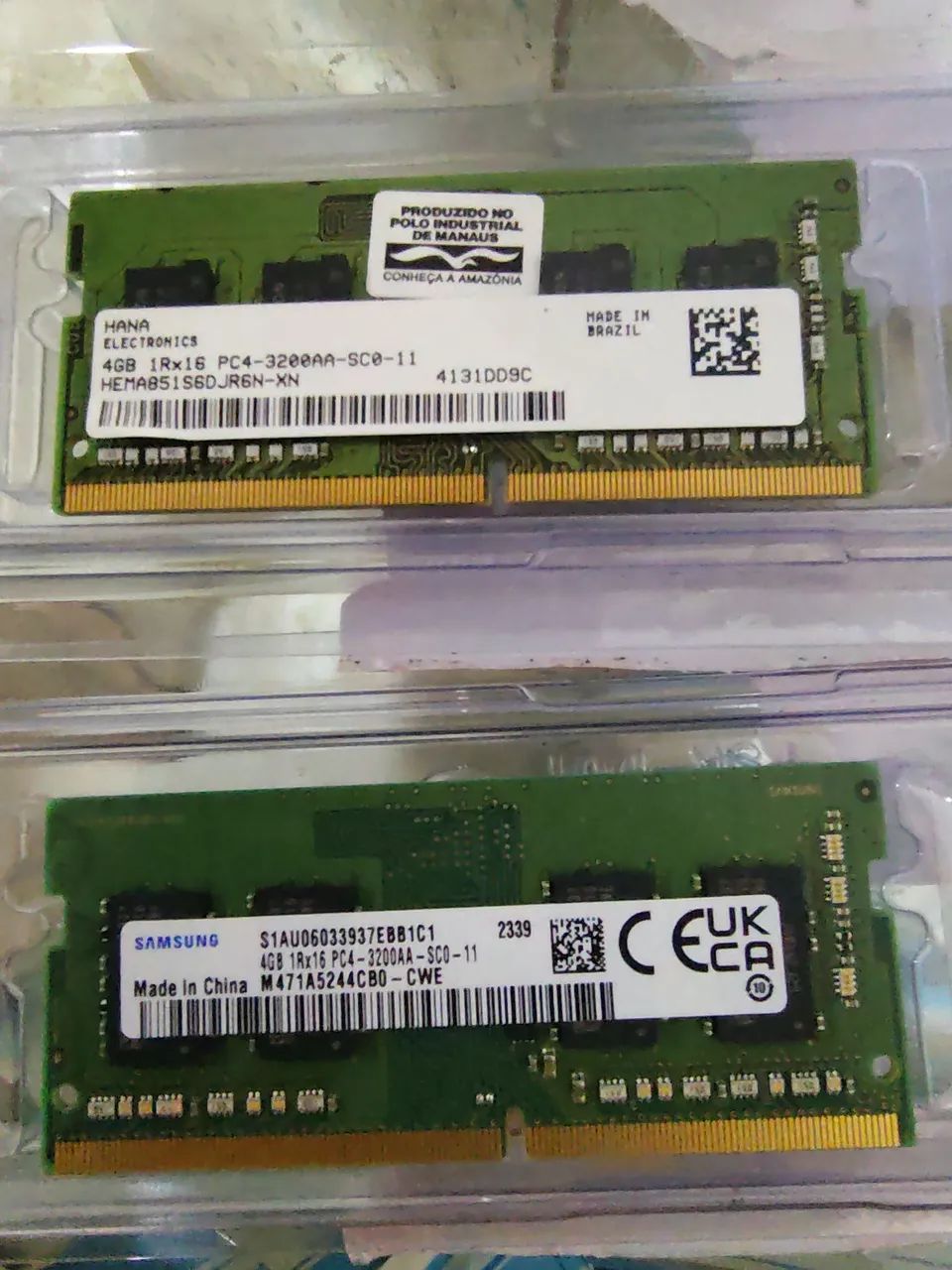 Memória ram ddr4 de notebook.