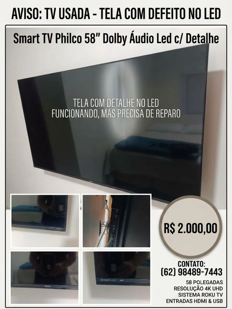 SMART TV PHILCO 58"