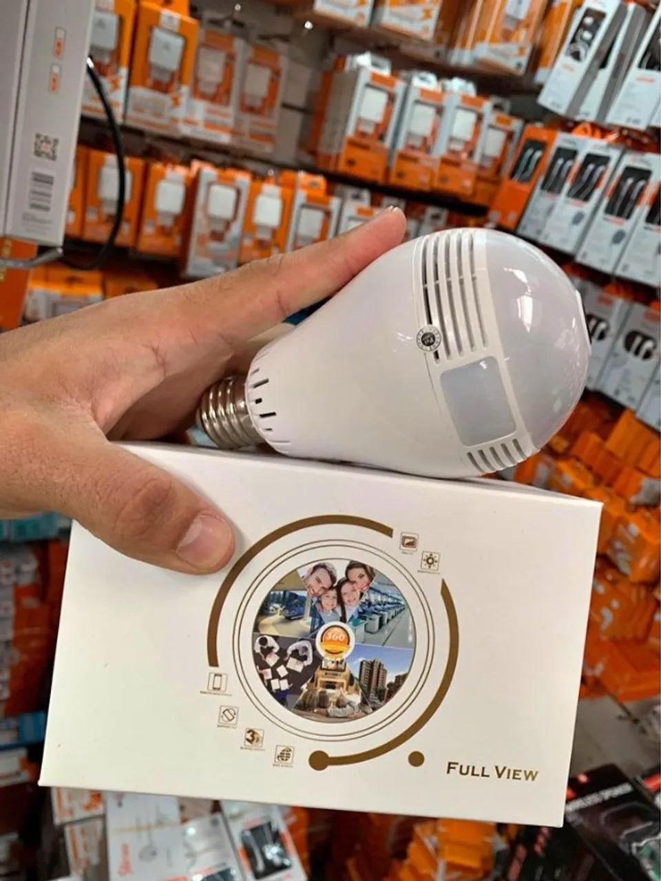 Câmera Lâmpada Wi-Fi, 360 Original (grava). App V380 - Foto 4