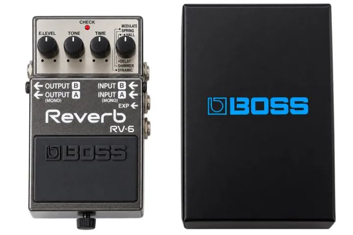 Pedal de Efeito Boss Reverb RV-6 (cinza-escuro) PREÇO FIXO