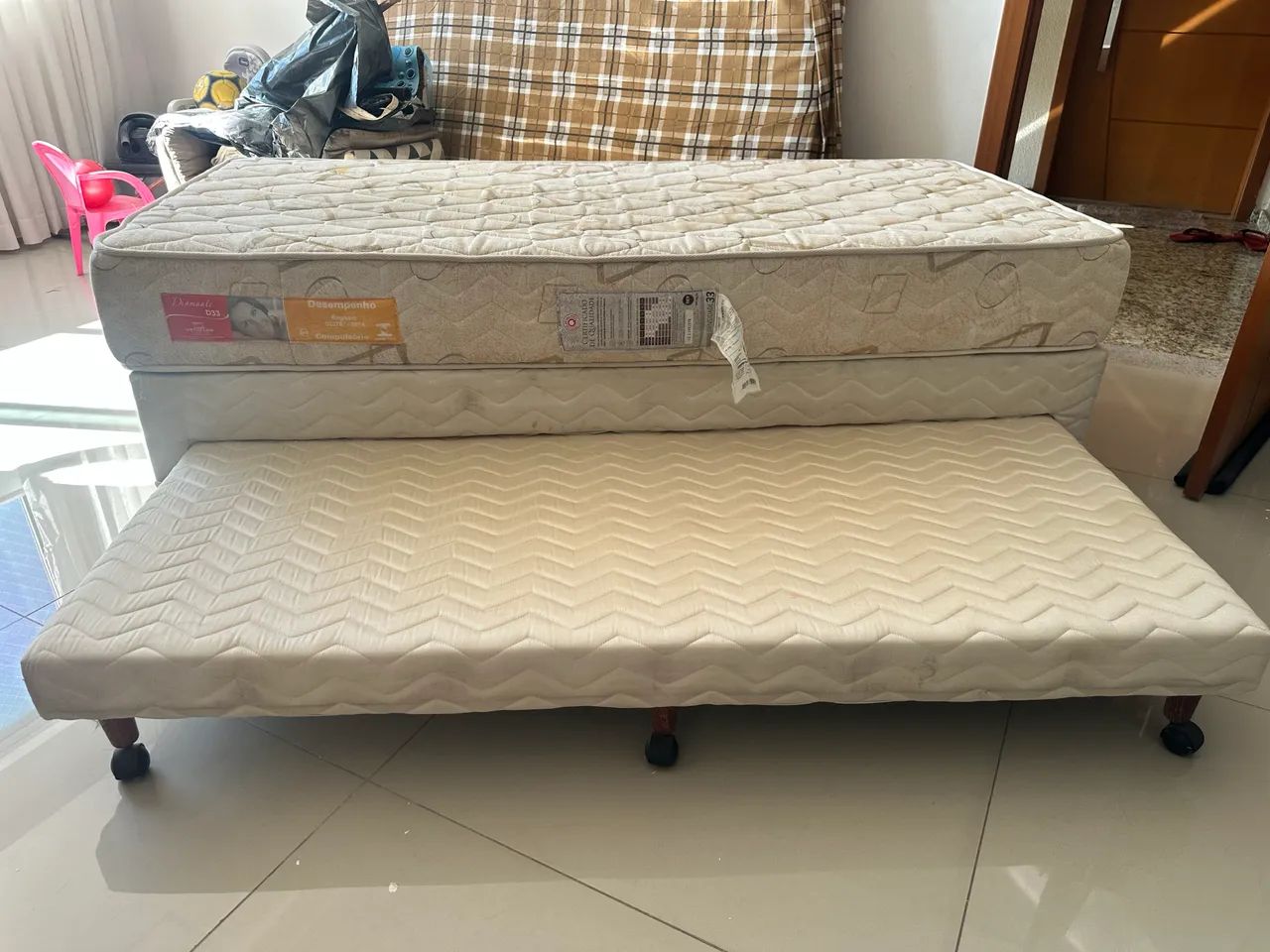 Box com cama auxiliar + colchão ORTHOCRIM - Foto 3