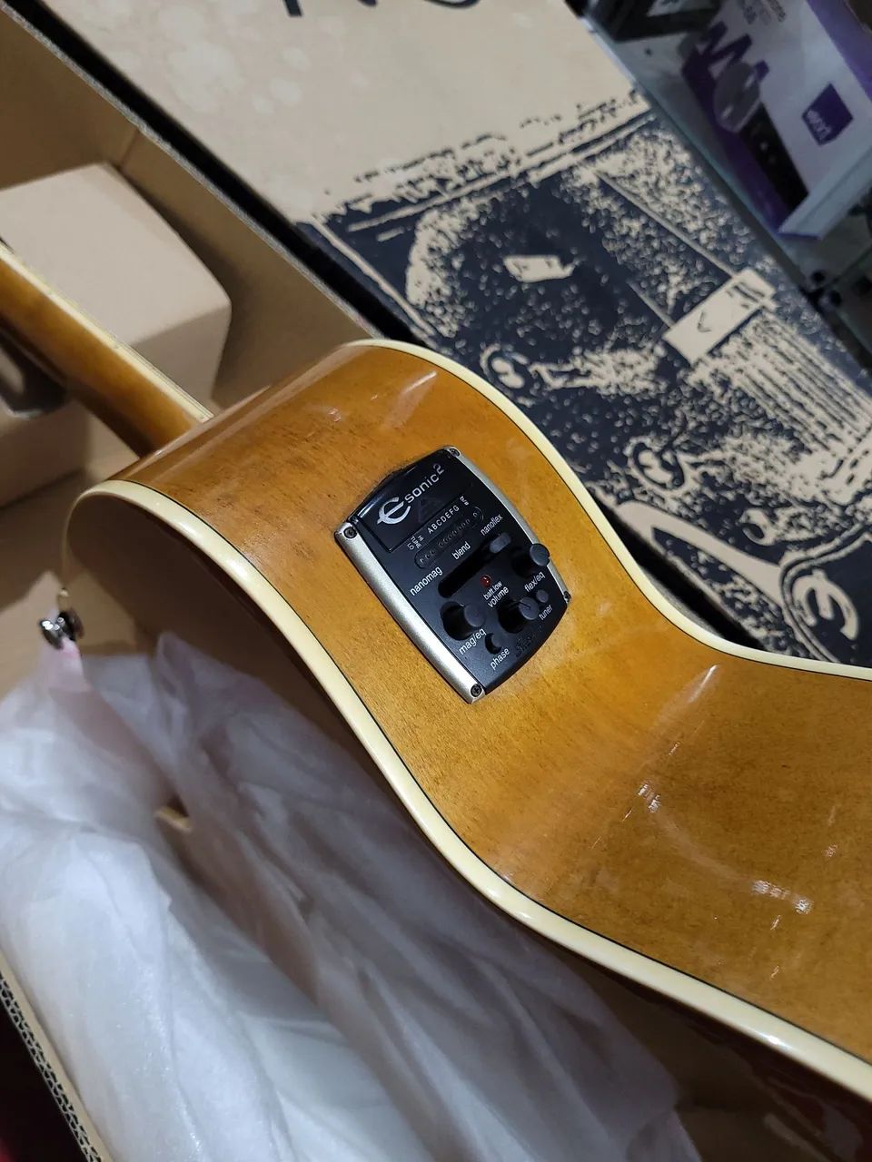 Epiphone EJ200 Solid top gold vintage natural CE - Foto 4
