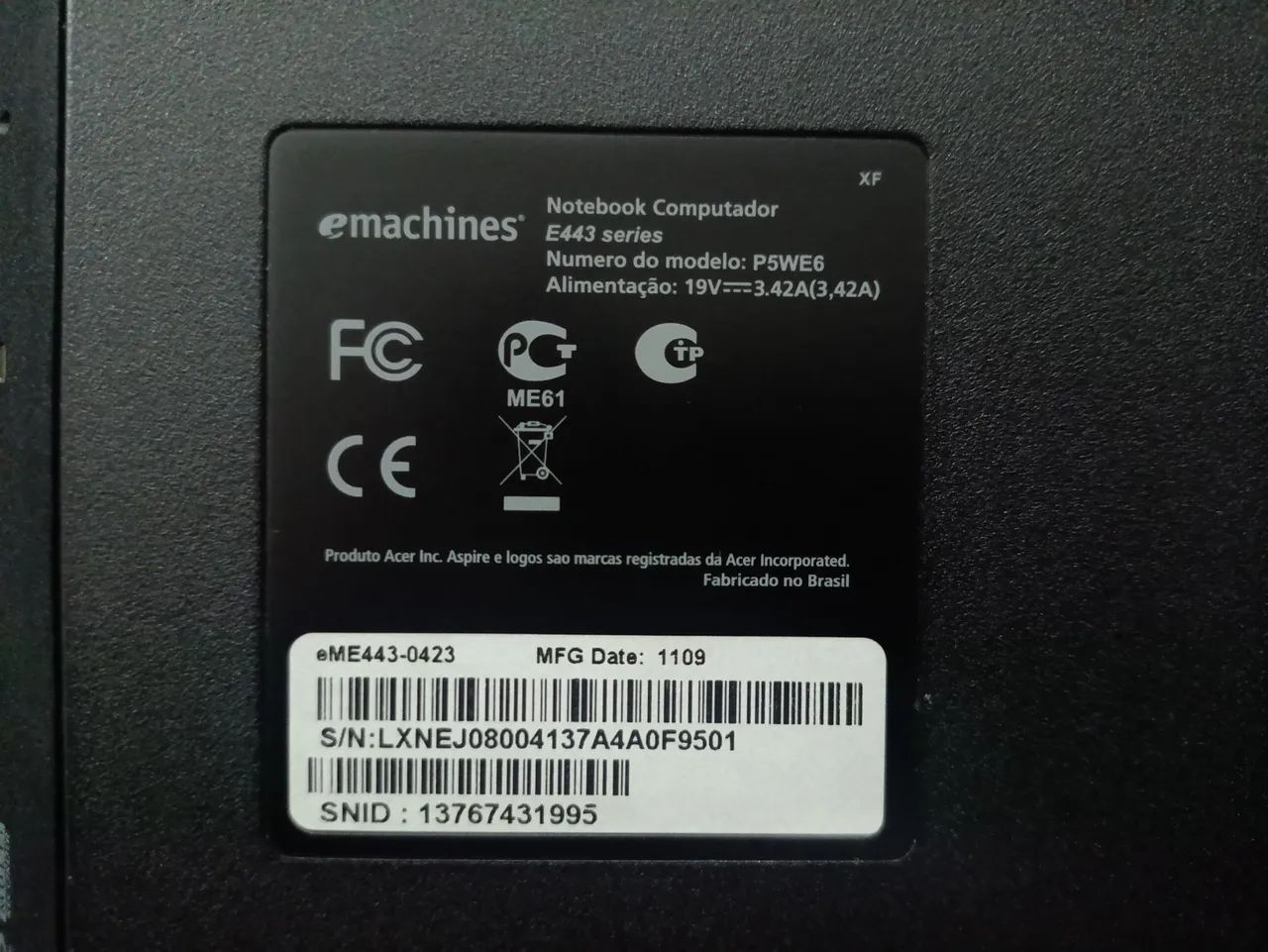 Notebook emachines E443 usado - Foto 5