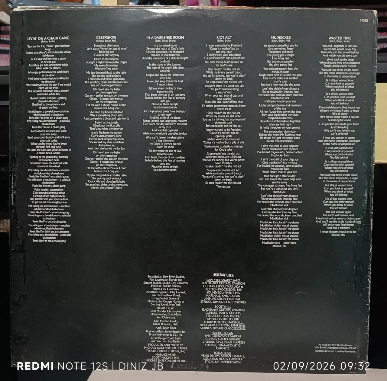 LP Skid Row - Slave To The Grind  - Foto 5