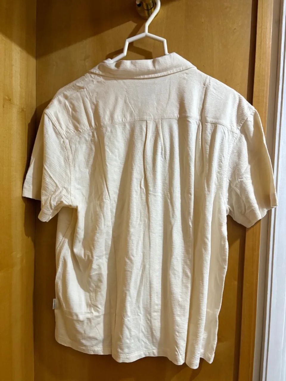 Camisa de Tecido Branca American Eagle M - Foto 3