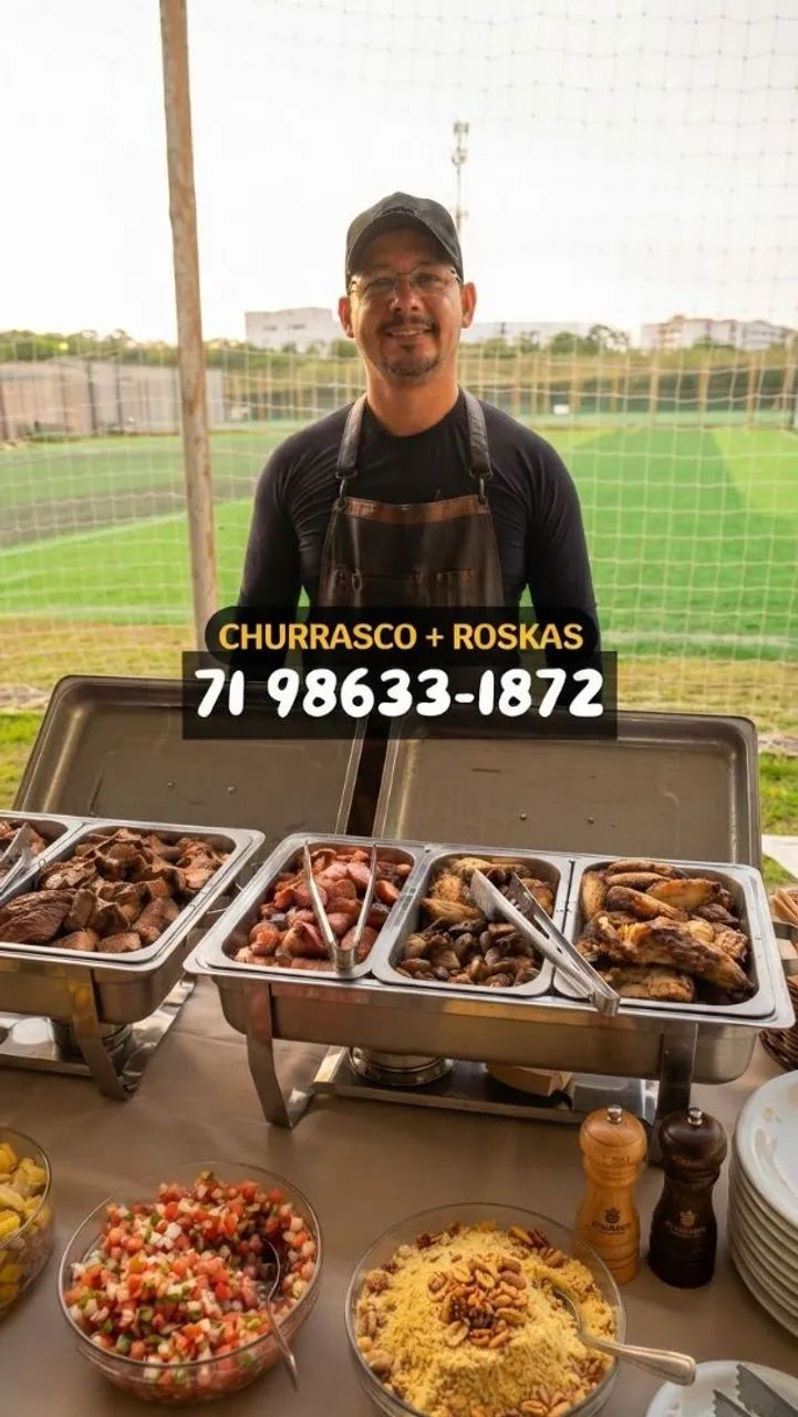 Churrasqueiro & Buffet Completo de Churrasco com Roskas para Festas e Eventos - Foto 4