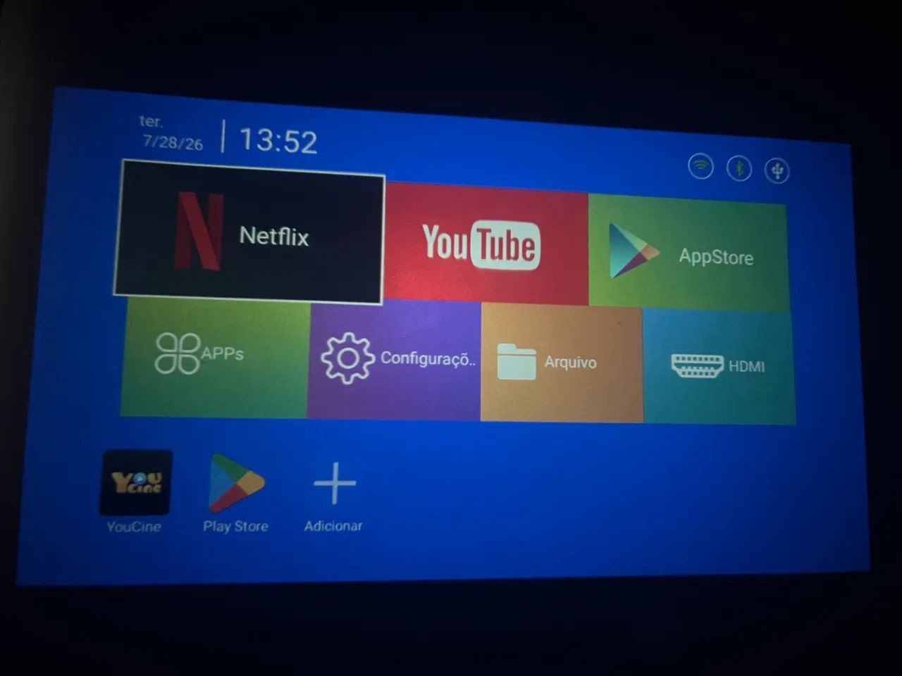 Projetor Smart HY320 Android Full HD 1920x1080 Bluetooth Wi-fi - Foto 3