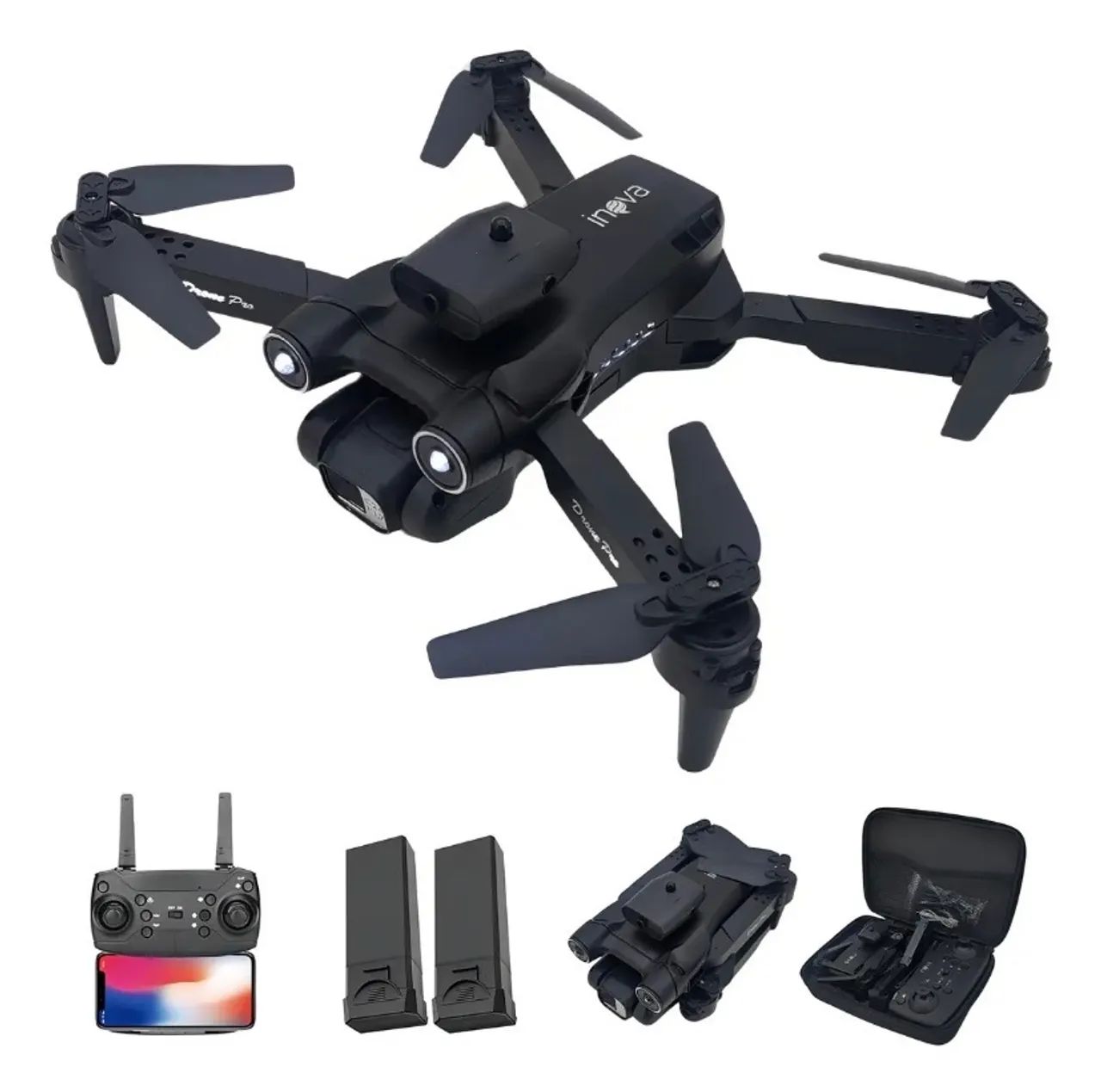 Drone Inova WRJ-12618 Dobrável com Câmera Dual 4K, GPS e Sensor de Obstáculos - Foto 4