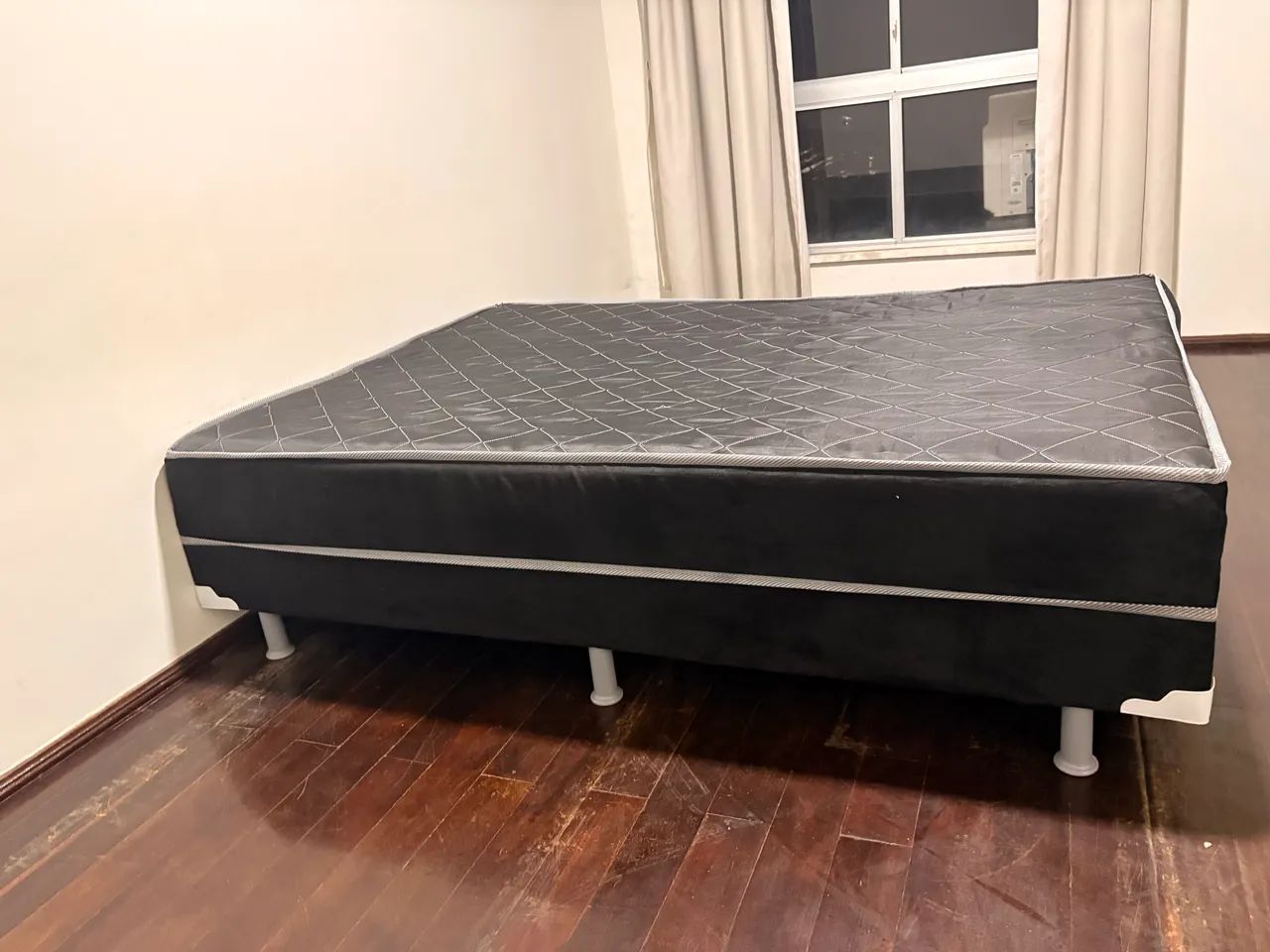 Cama Box Casal Completa - Preta - Foto 2
