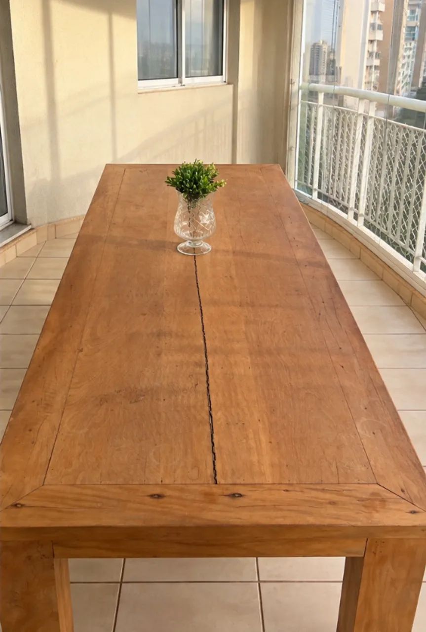Mesa madeira maciça 2,50 x 0,80 - Foto 2