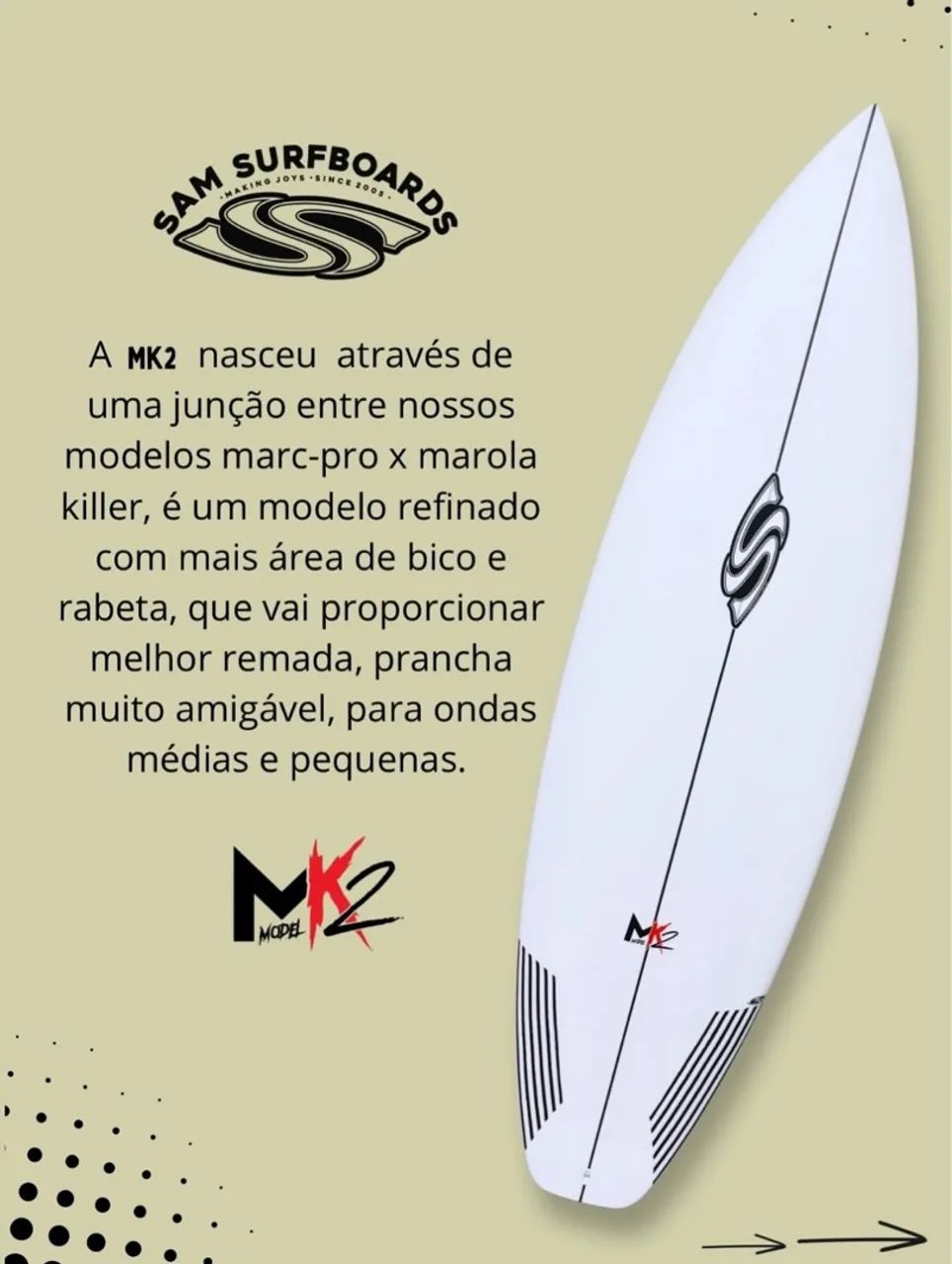 Prancha de surf SAM 5 11 39 Litros - Foto 4