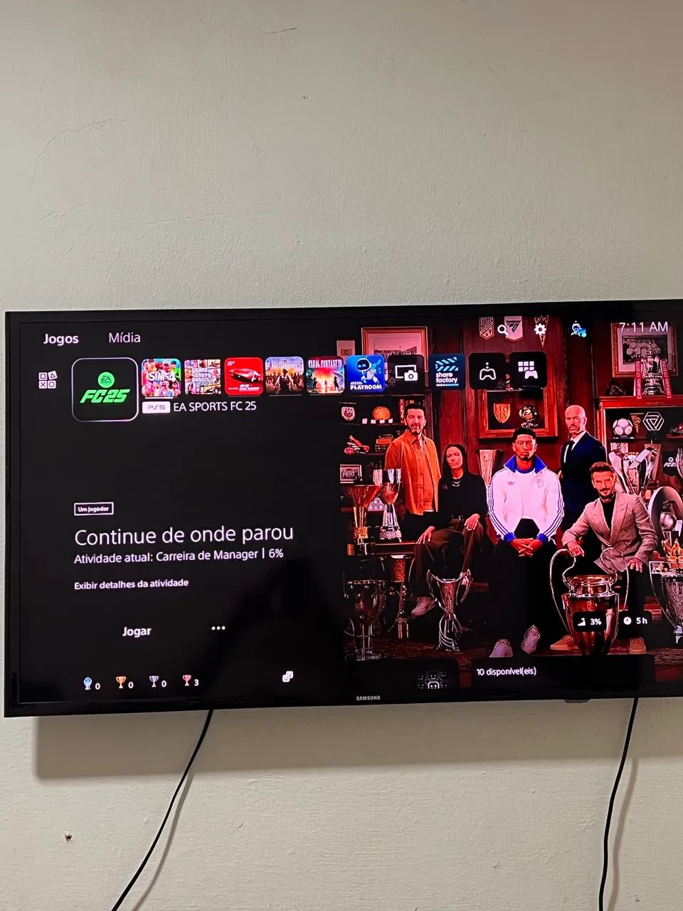 PS5 Com 2 controles e 7 jogos - Foto 2