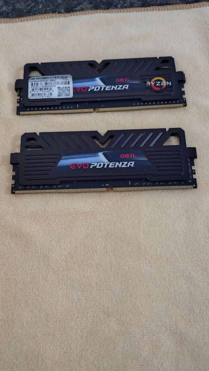 Memória ram 16 GB 2x8 3600MHz