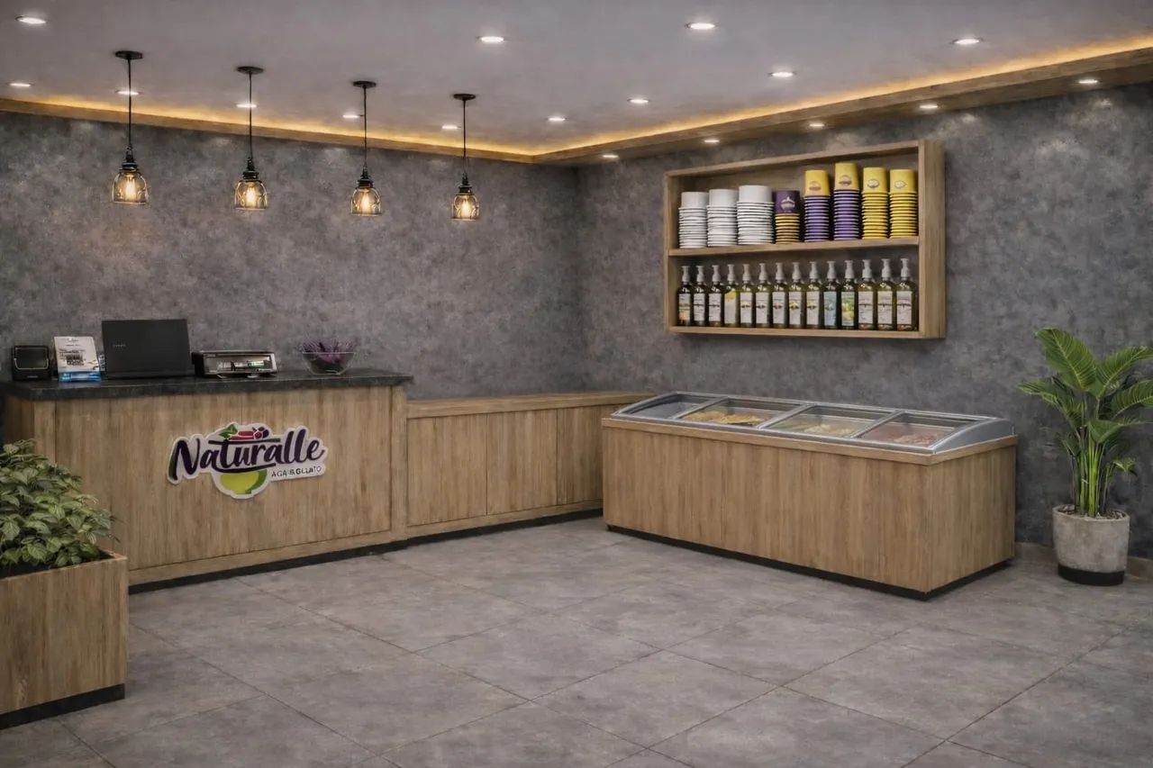 MOVEIS PARA AÇAÍ COMPLETO MDF NAVAL 