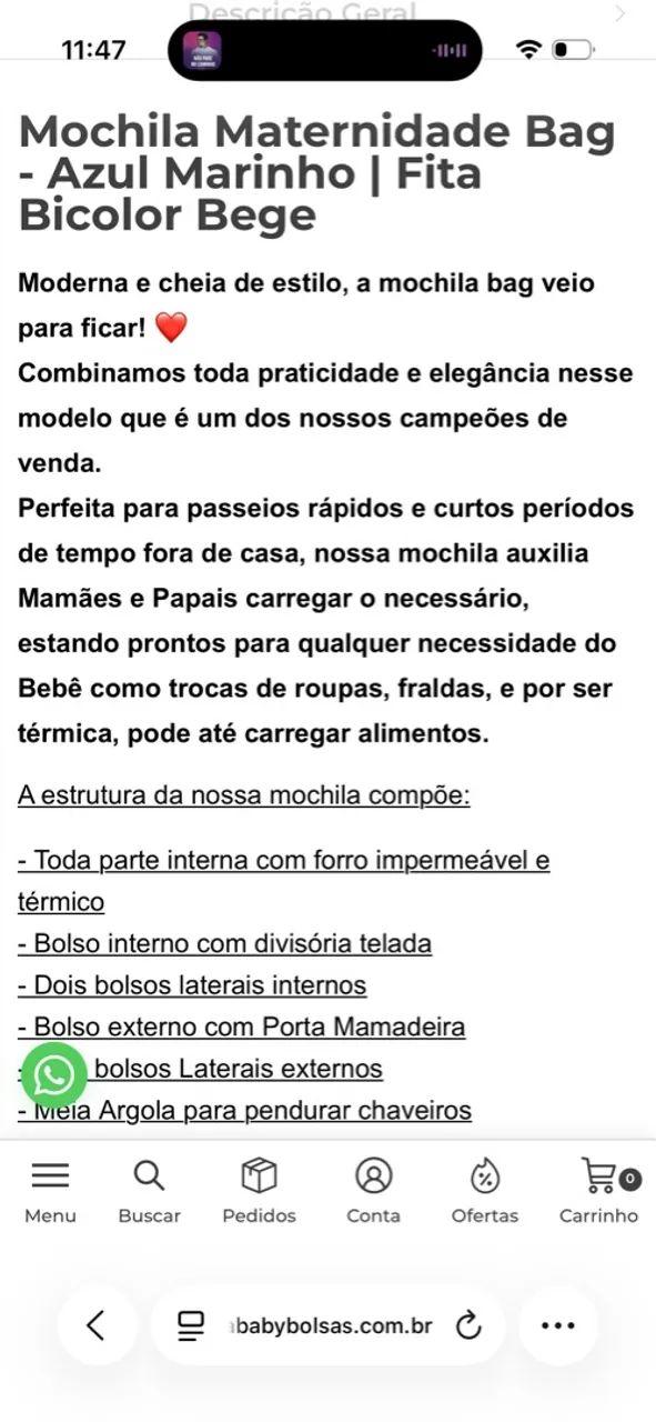Bolsa maternidade perfeita  - Foto 5