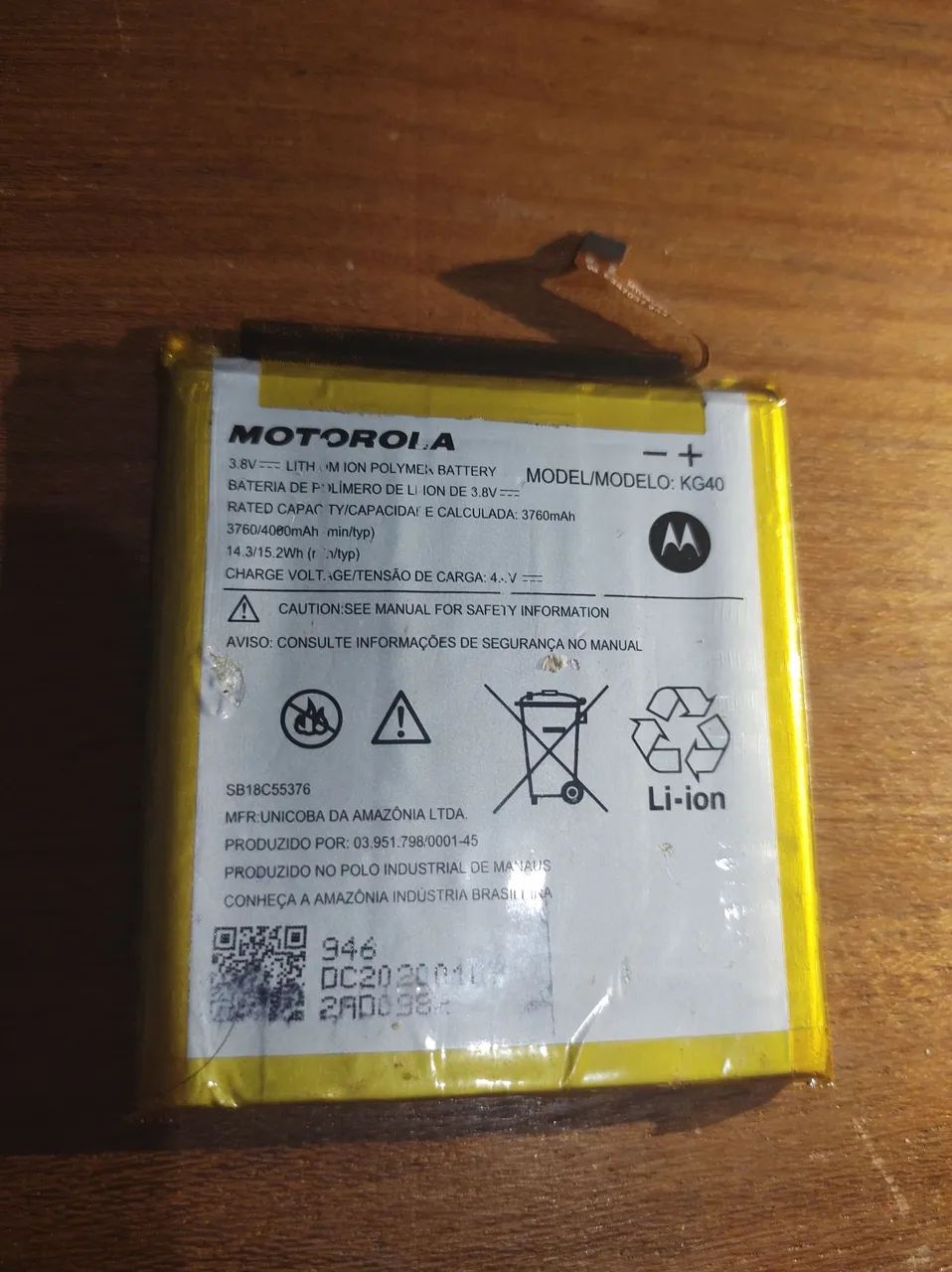 Bateria moto G8 
